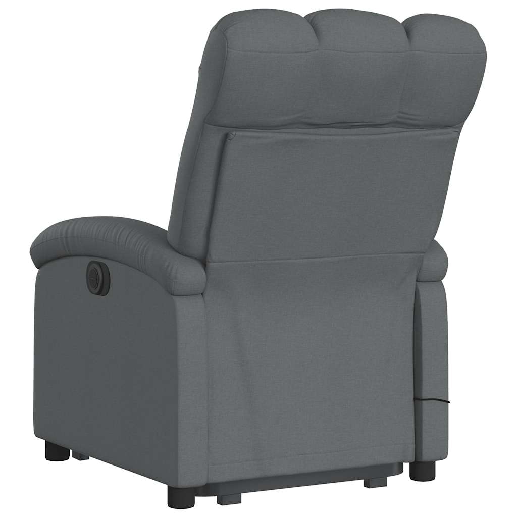 Fauteuil inclinable de massage électrique Gris foncé Tissu - XIOS