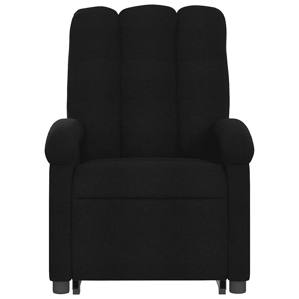 Fauteuil inclinable de massage électrique Noir Tissu