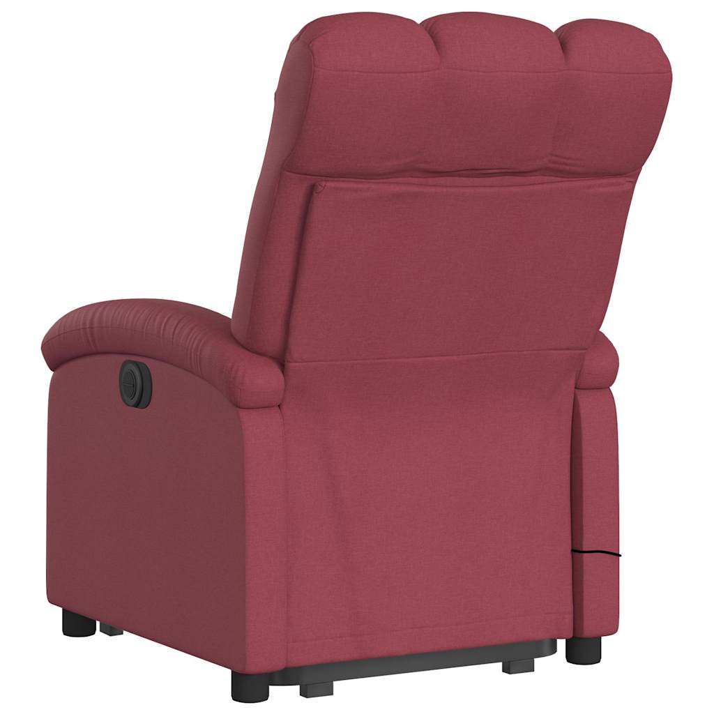 Fauteuil inclinable de massage électrique Rouge bordeaux Tissu - XIOS
