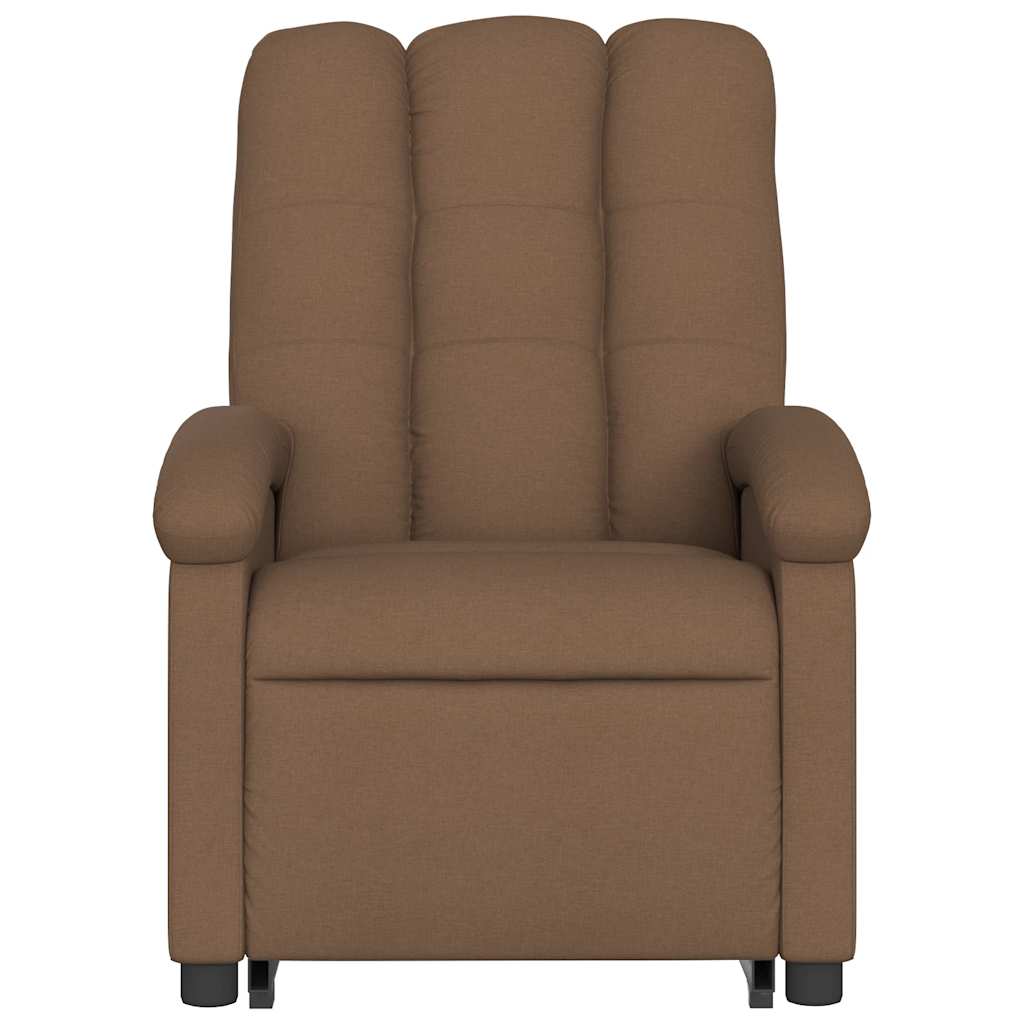 Fauteuil inclinable de massage électrique Marron Tissu