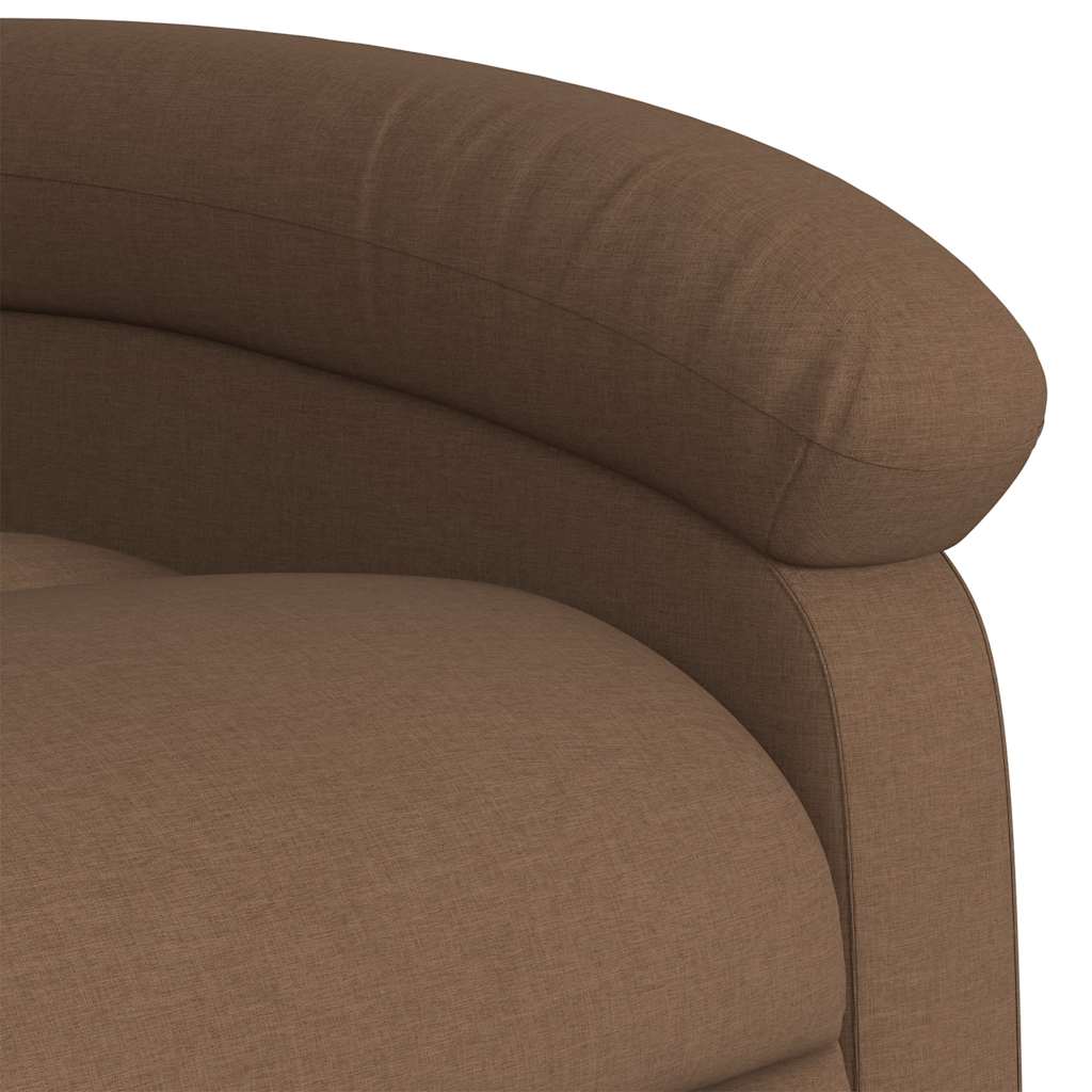 Fauteuil inclinable de massage électrique Marron Tissu - XIOS