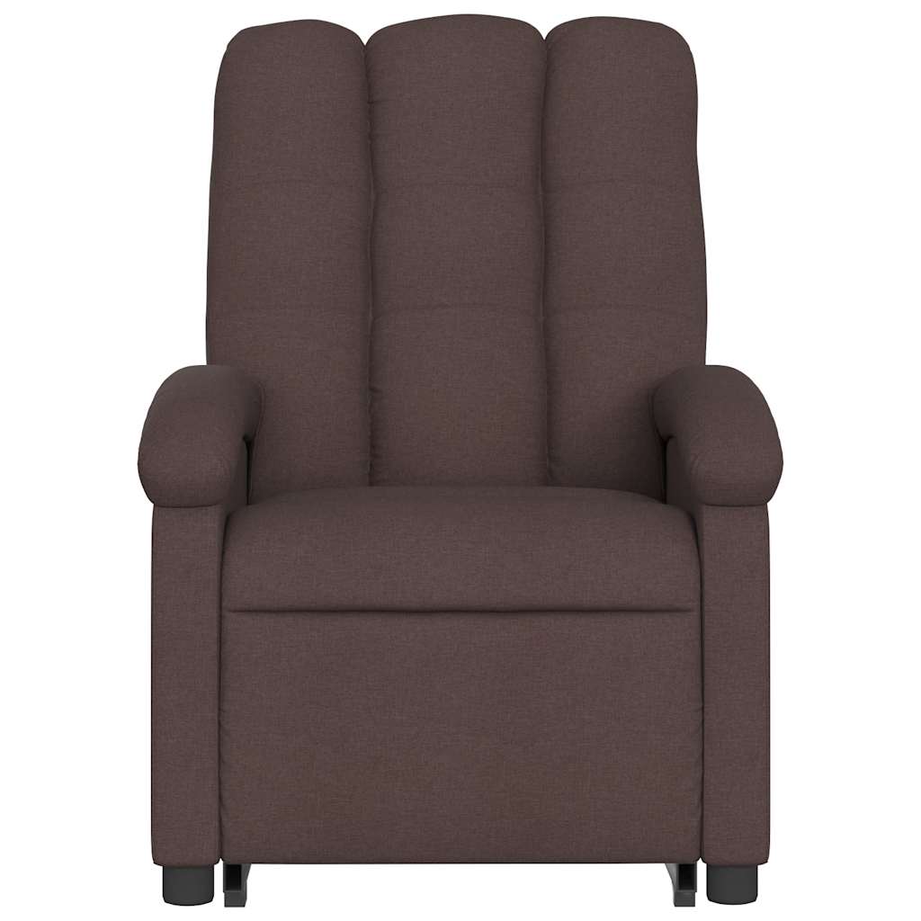 Fauteuil inclinable de massage électrique Marron foncé Tissu - XIOS