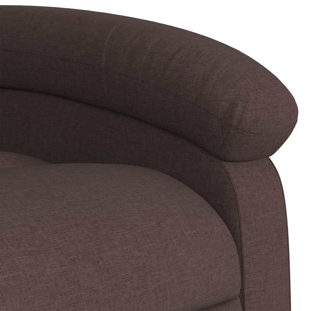 Fauteuil inclinable de massage électrique Marron foncé Tissu - XIOS
