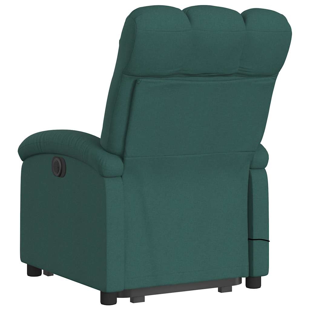 Fauteuil inclinable de massage électrique Vert foncé Tissu - XIOS