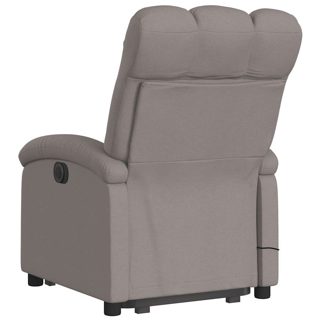 Fauteuil inclinable de massage électrique Taupe Tissu - XIOS