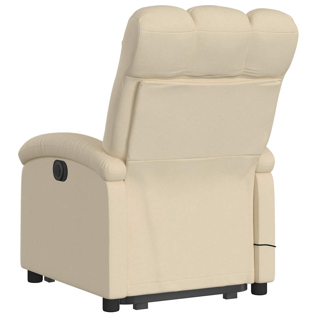 Fauteuil inclinable de massage électrique Crème Tissu - XIOS