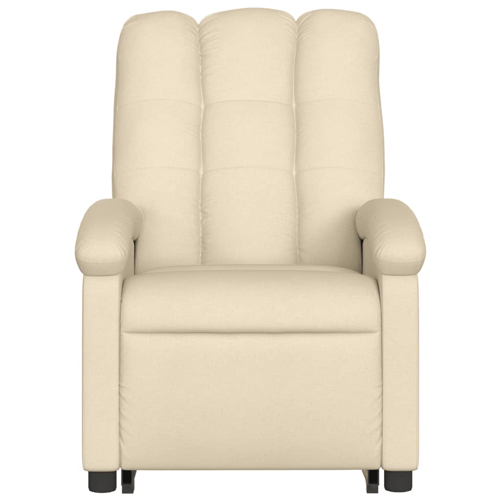 Fauteuil inclinable de massage électrique Crème Tissu - XIOS