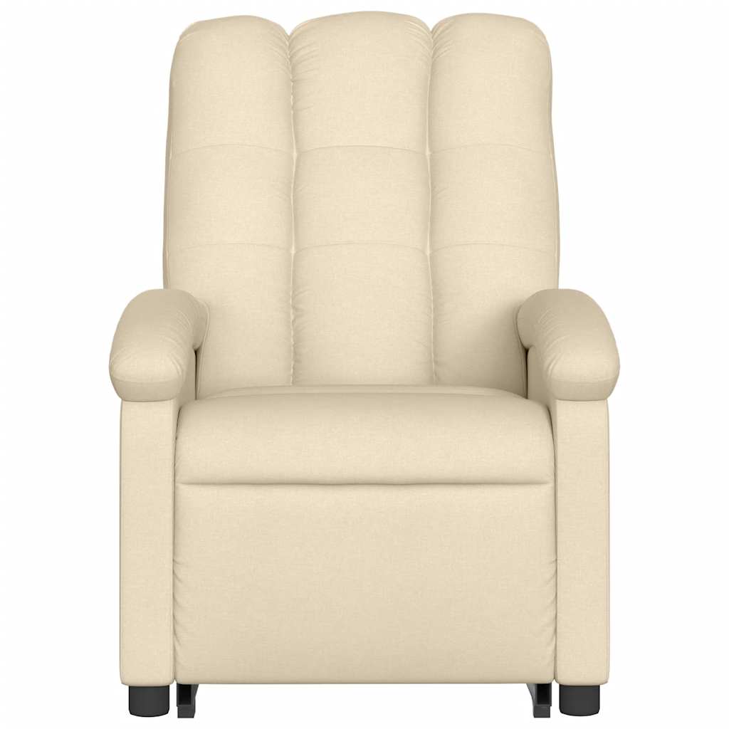 Fauteuil inclinable de massage électrique Crème Tissu - XIOS