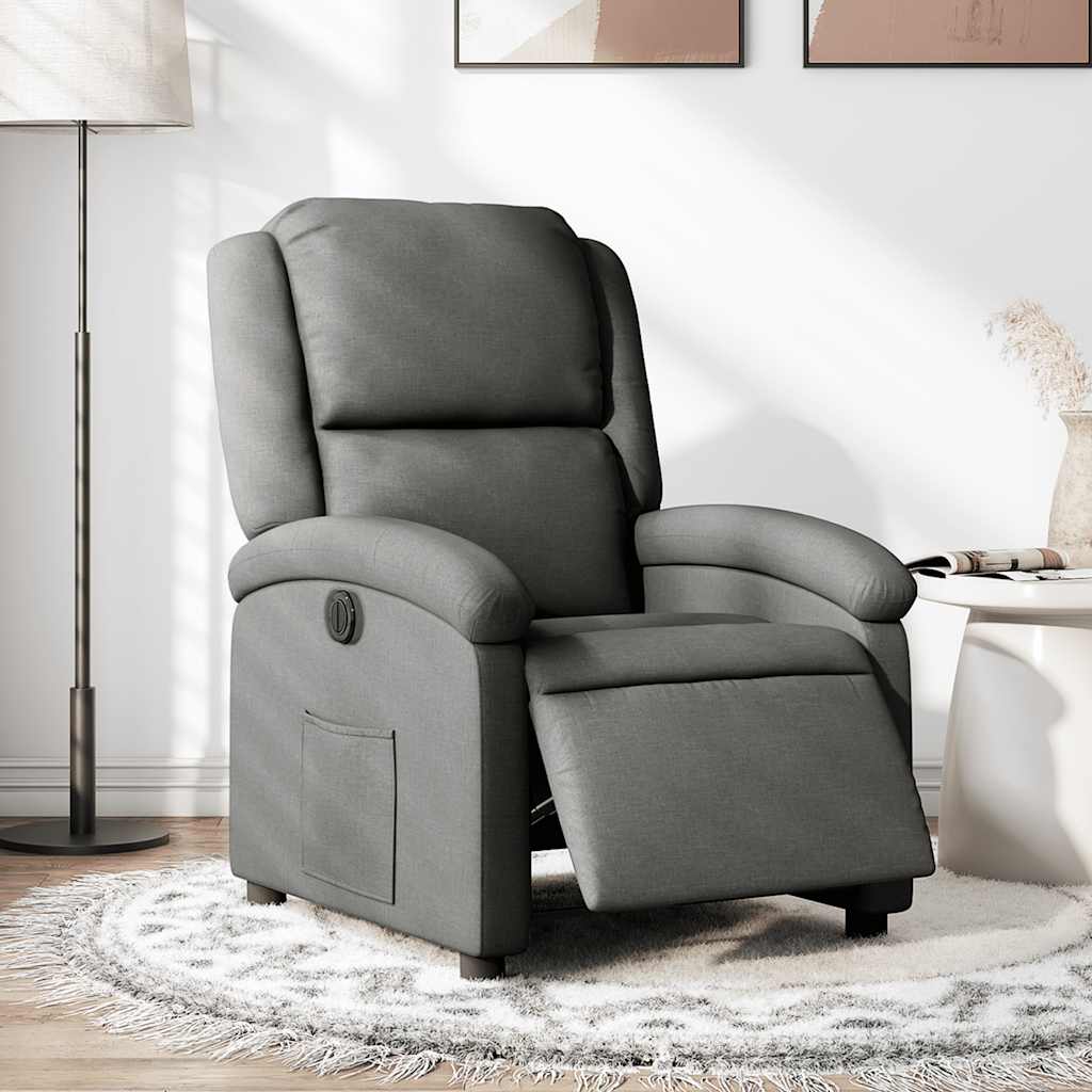 Fauteuil inclinable électrique Gris foncé Tissu - XIOS