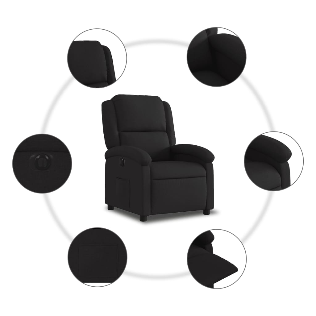 Fauteuil inclinable électrique Noir Tissu - XIOS