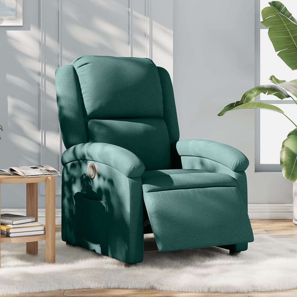 Fauteuil inclinable électrique Vert foncé Tissu - XIOS