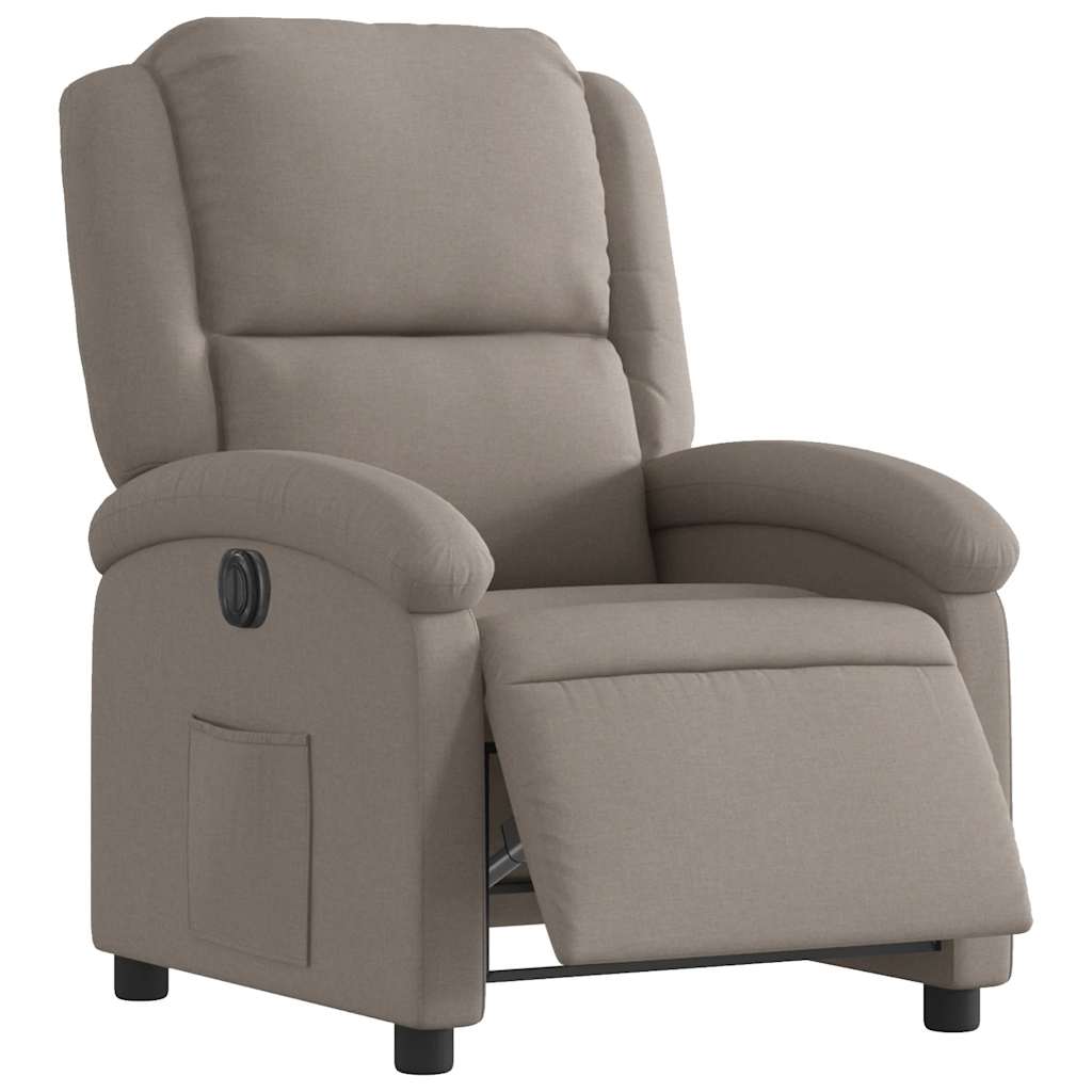 Fauteuil inclinable électrique Taupe Tissu - XIOS