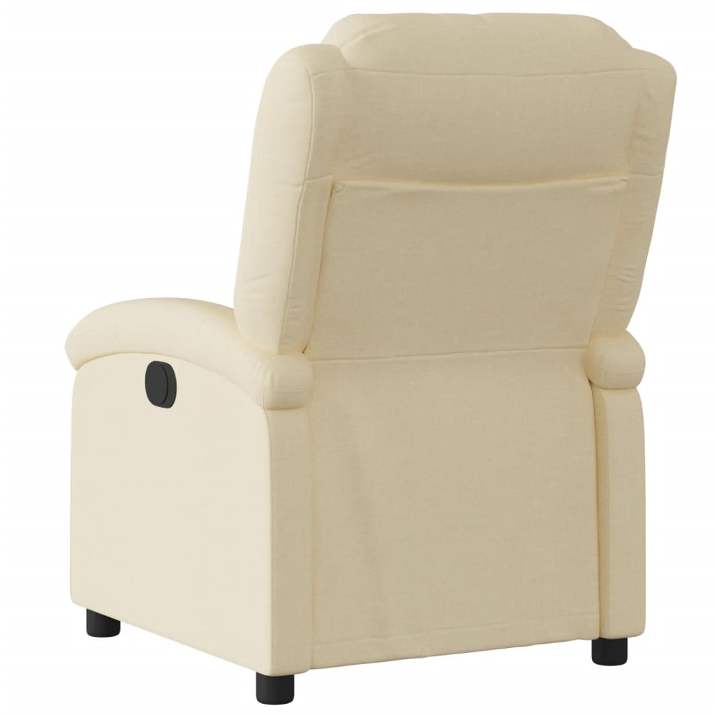 Fauteuil inclinable électrique Crème Tissu - XIOS
