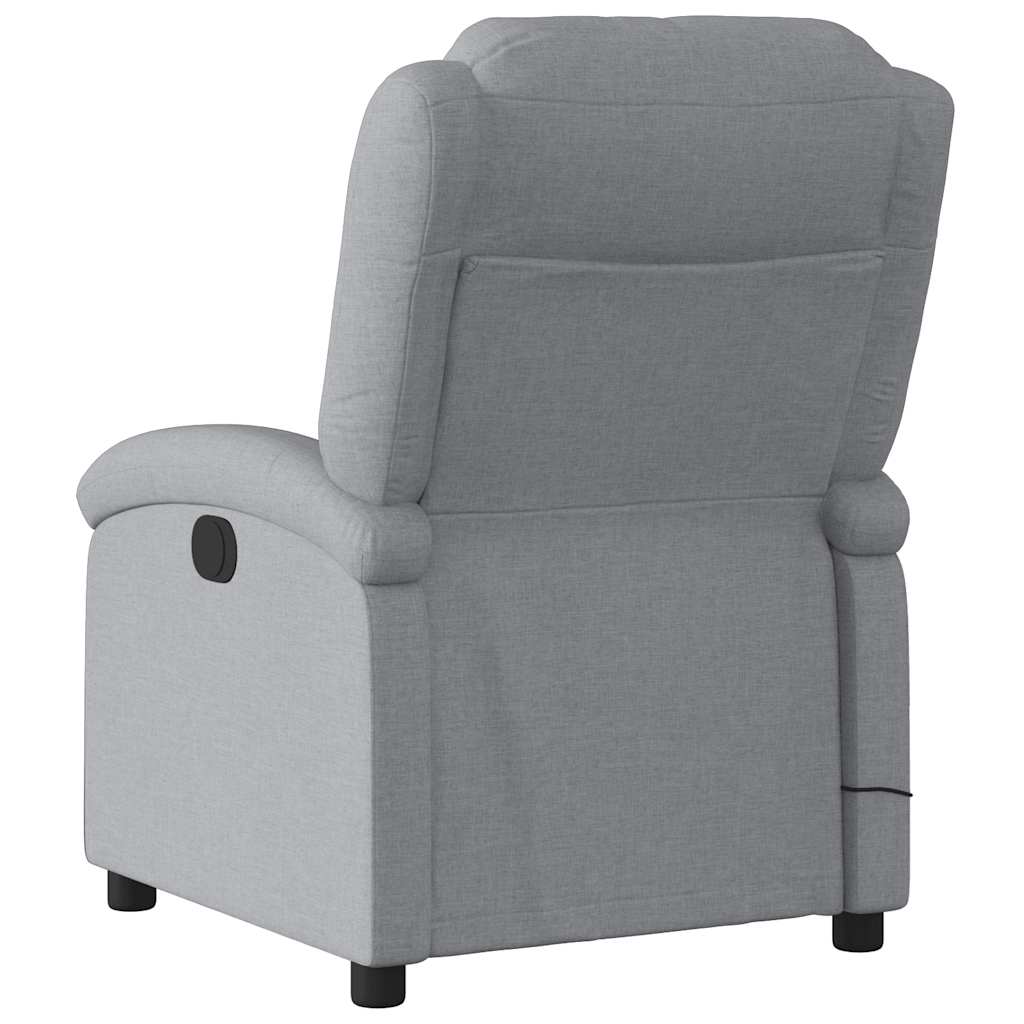 Fauteuil de massage inclinable électrique gris clair tissu - XIOS