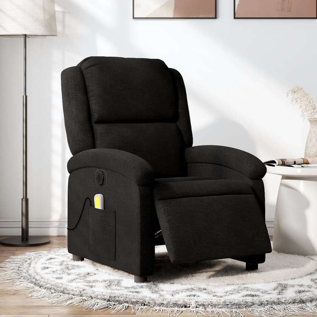 Fauteuil de massage inclinable électrique Noir Tissu - XIOS
