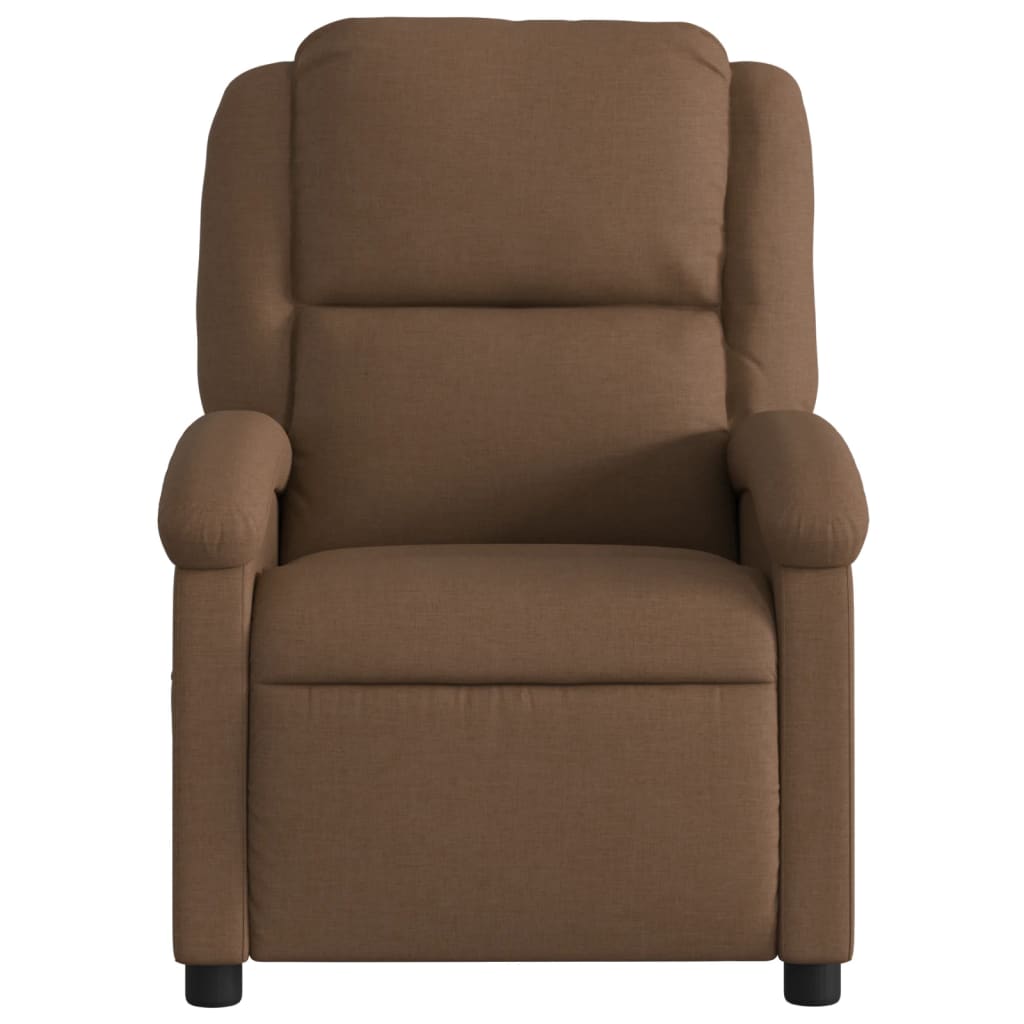 Fauteuil inclinable de massage électrique marron tissu - XIOS