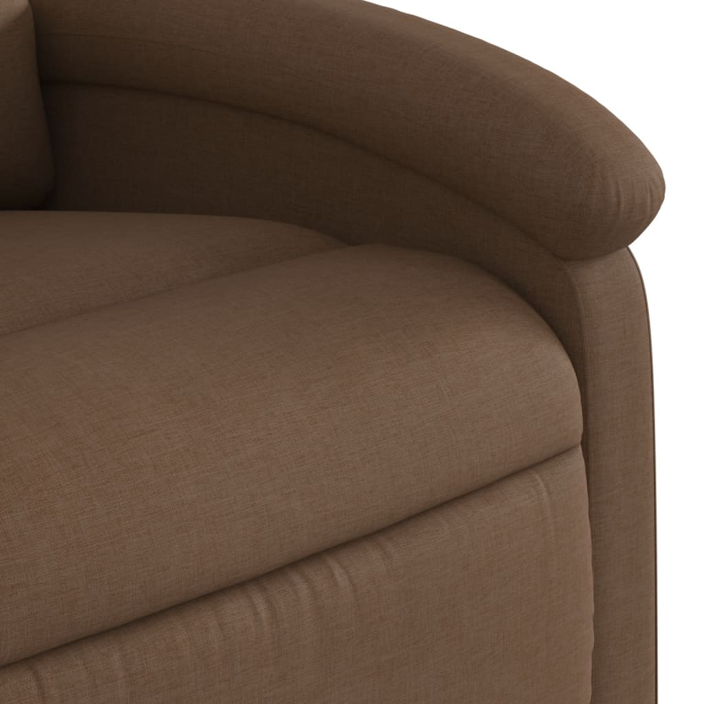 Fauteuil inclinable de massage électrique marron tissu - XIOS