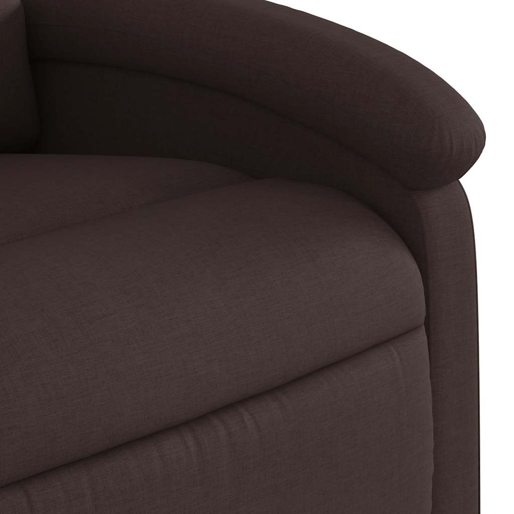 Fauteuil de massage inclinable électrique Marron foncé Tissu - XIOS