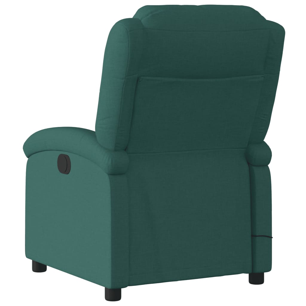Fauteuil de massage inclinable électrique Vert foncé Tissu - XIOS