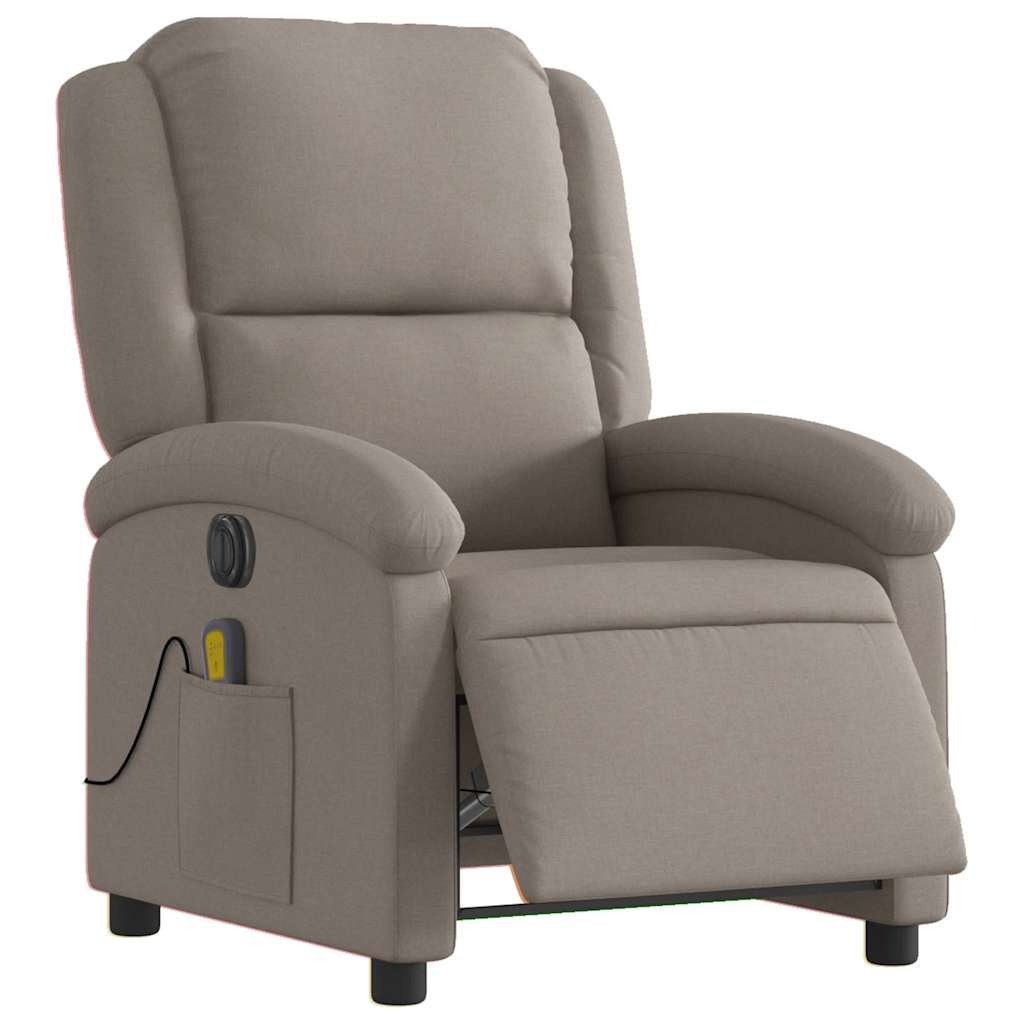 Fauteuil de massage inclinable électrique Taupe Tissu - XIOS