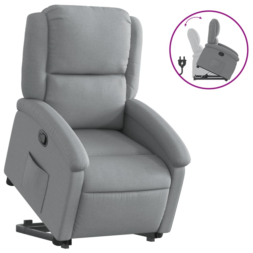 Fauteuil inclinable Gris clair Tissu