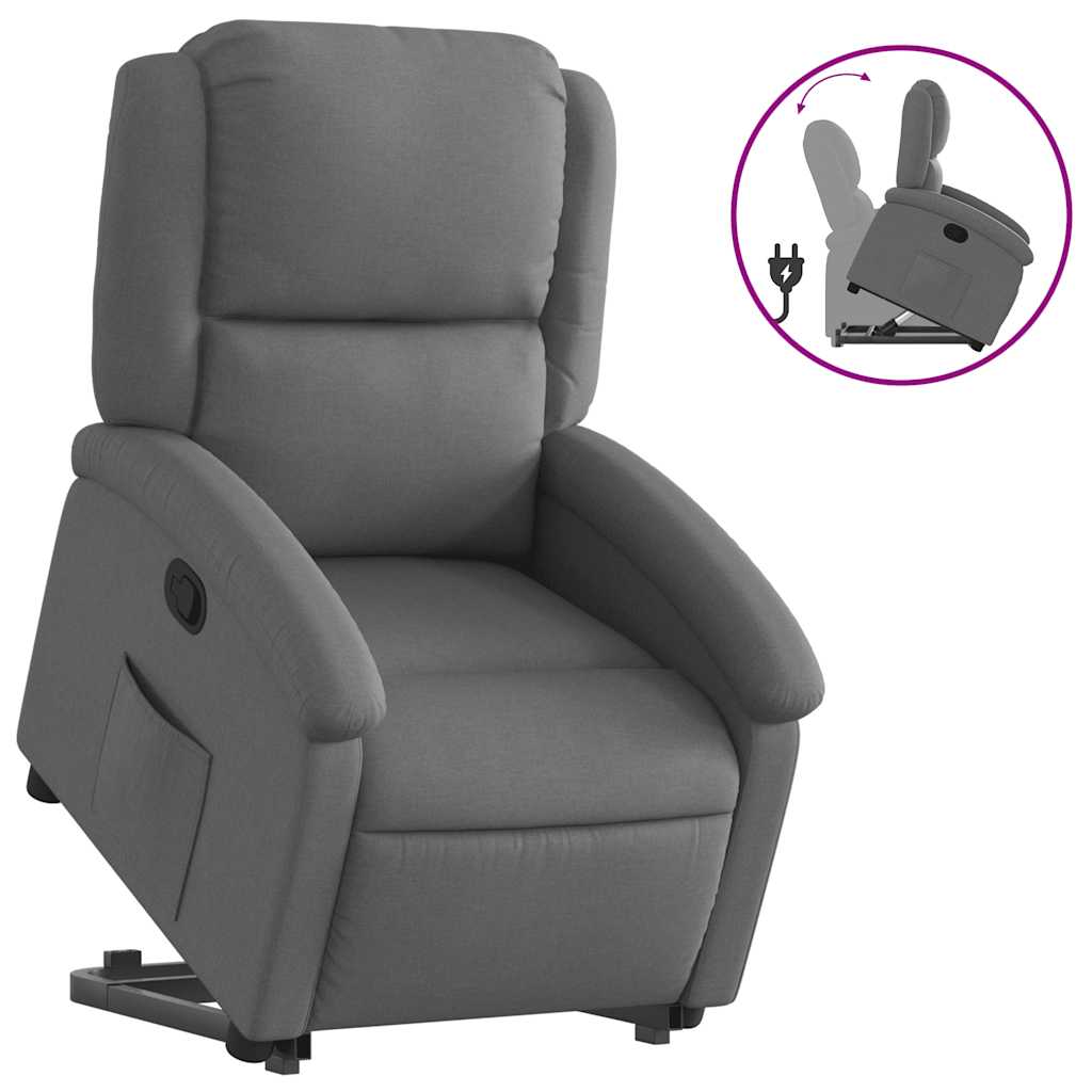 Fauteuil inclinable Gris foncé Tissu - XIOS
