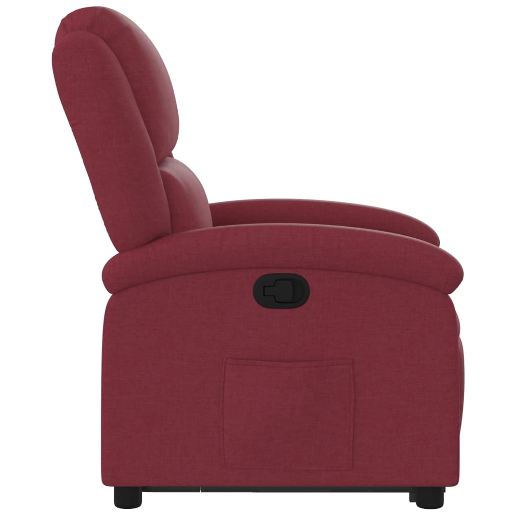 Fauteuil inclinable rouge bordeaux tissu - XIOS