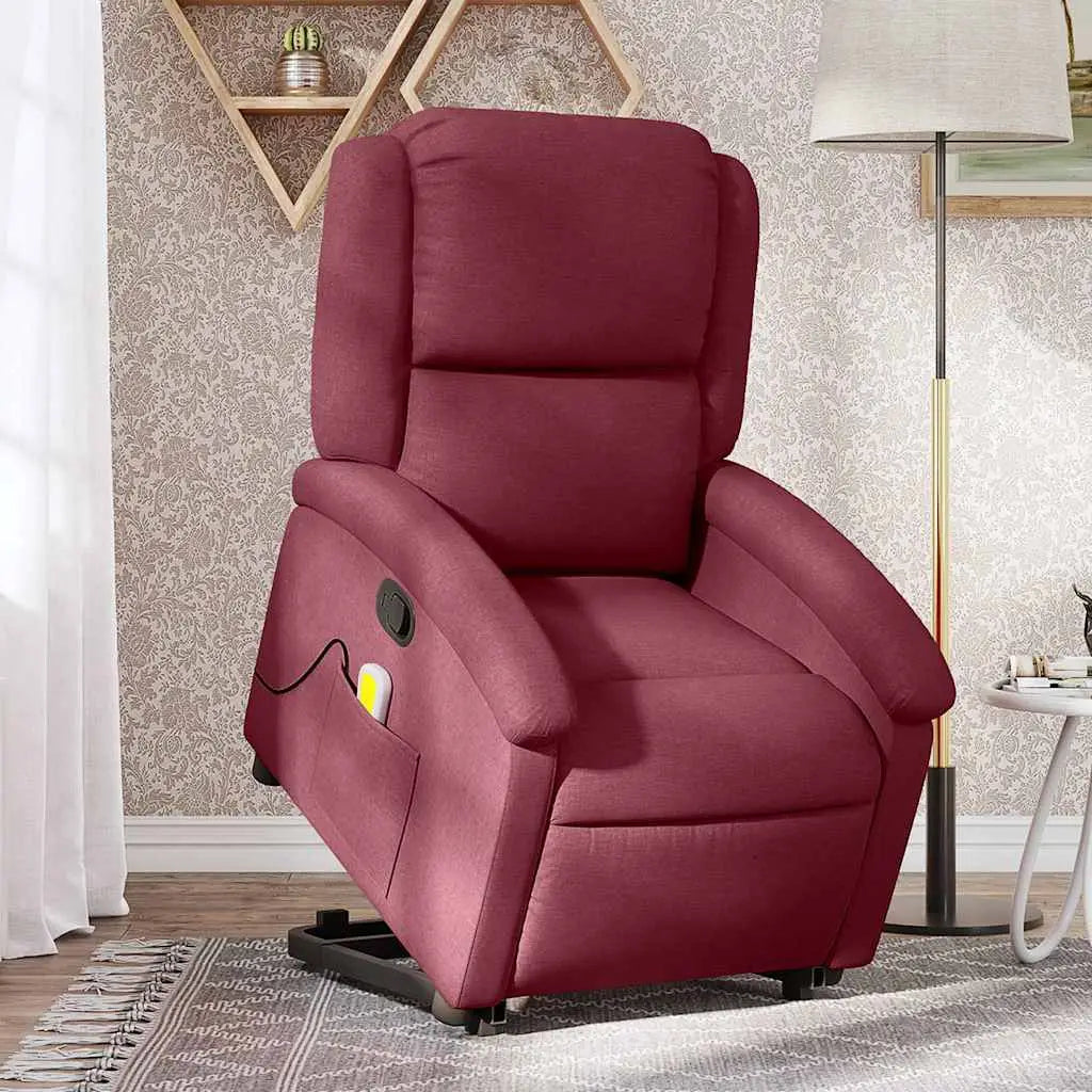 Fauteuil inclinable rouge bordeaux tissu - XIOS