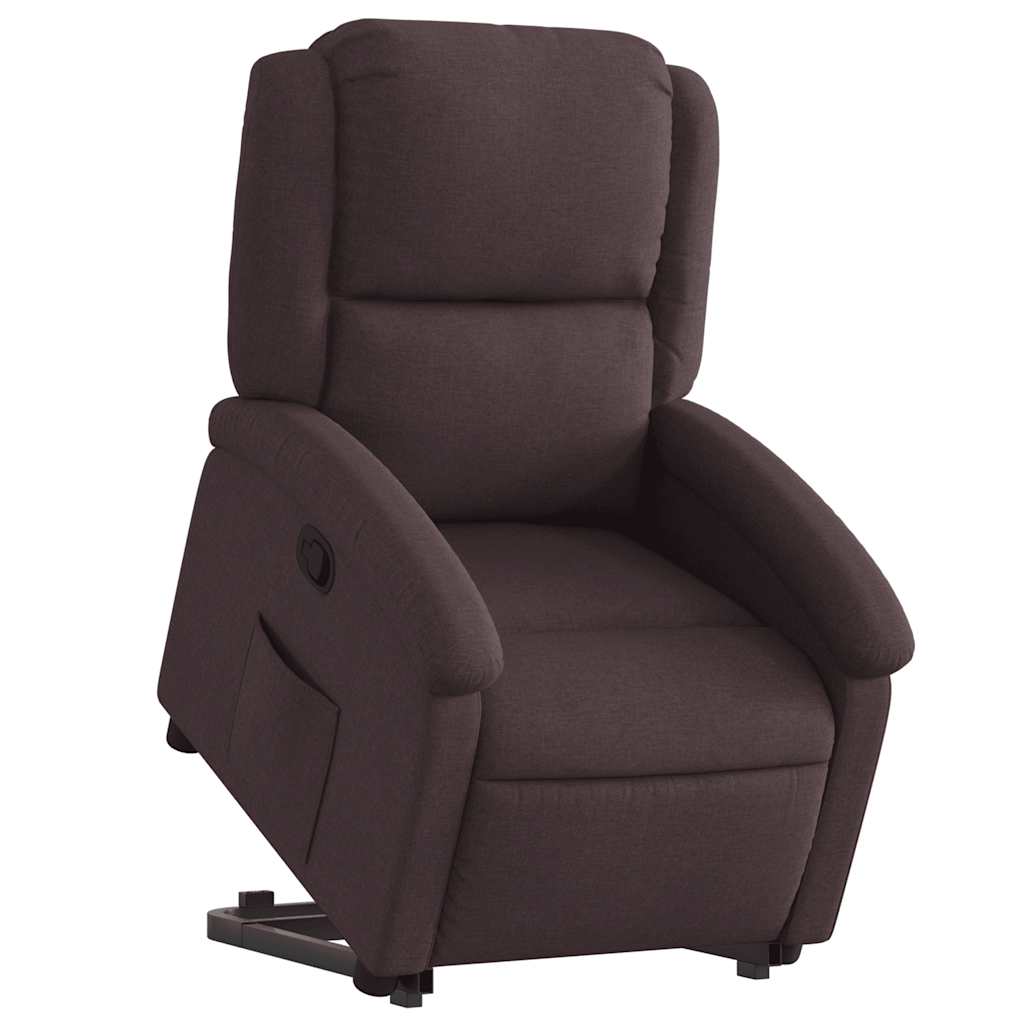 Fauteuil inclinable marron foncé tissu - XIOS