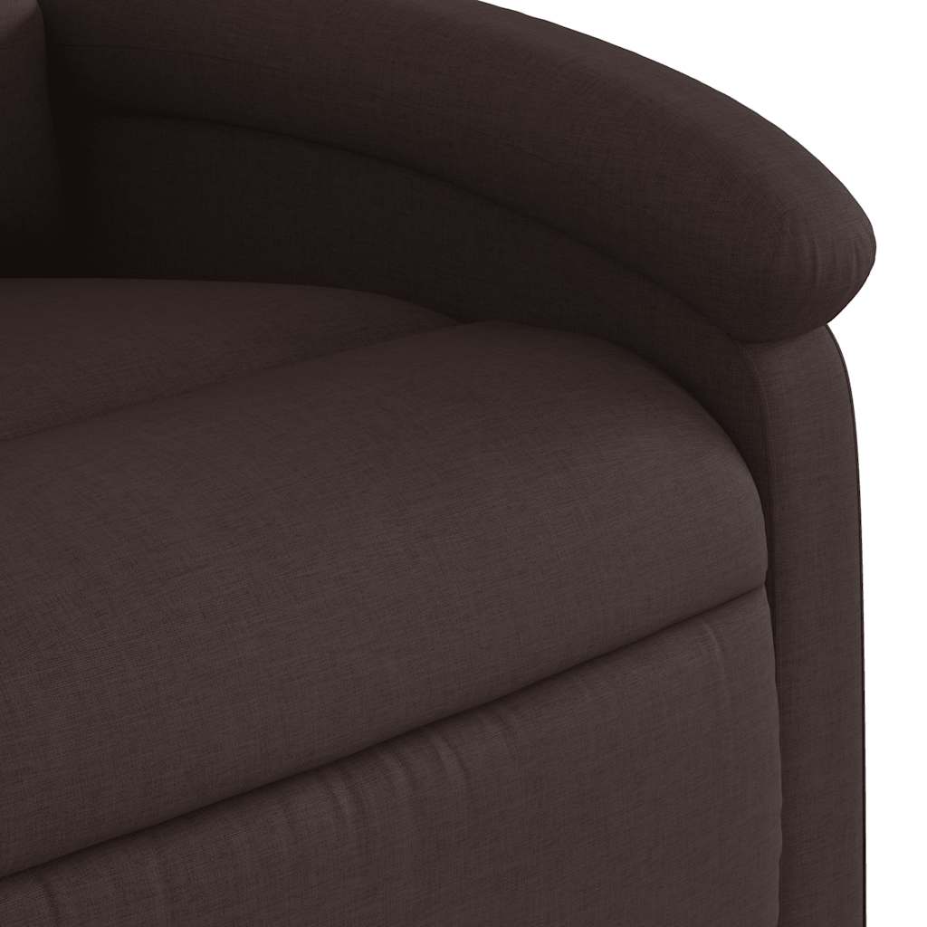 Fauteuil inclinable marron foncé tissu - XIOS
