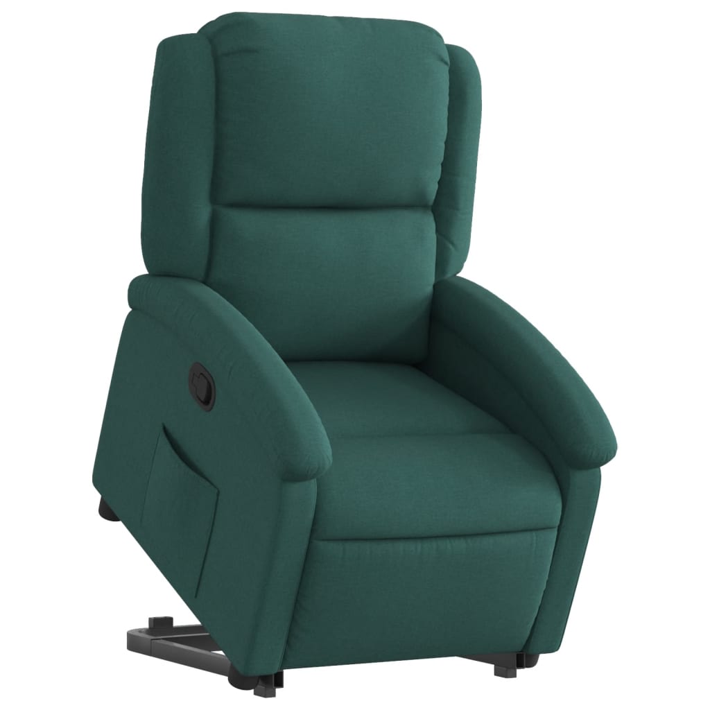 Fauteuil inclinable vert foncé tissu - XIOS