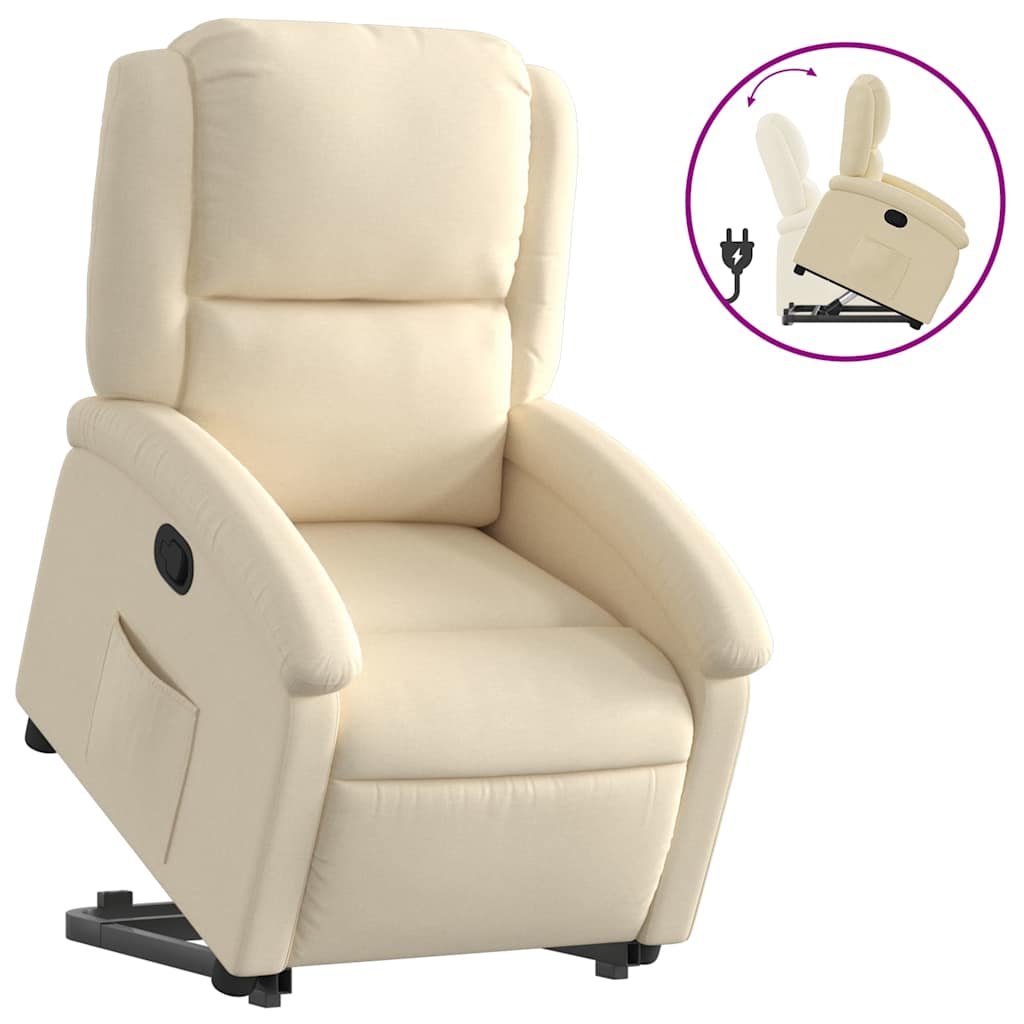 Fauteuil inclinable Crème Tissu - XIOS