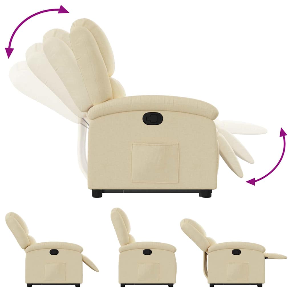 Fauteuil inclinable Crème Tissu - XIOS