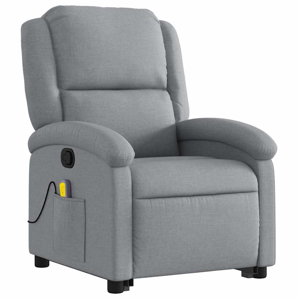Fauteuil de massage inclinable Gris clair Tissu - XIOS