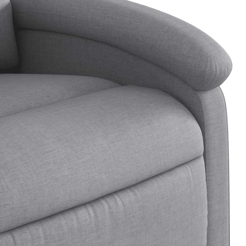 Fauteuil de massage inclinable Gris clair Tissu