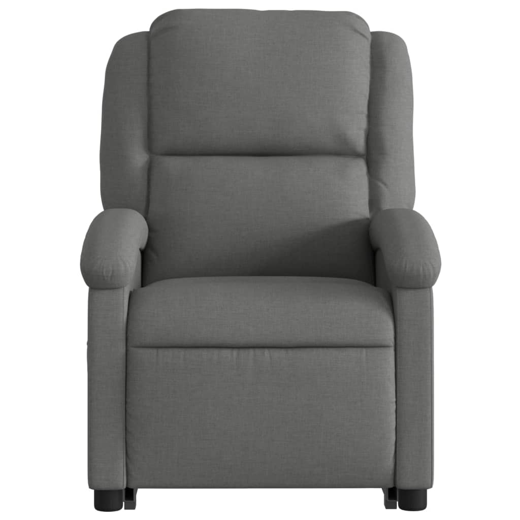 Fauteuil de massage inclinable Gris foncé Tissu