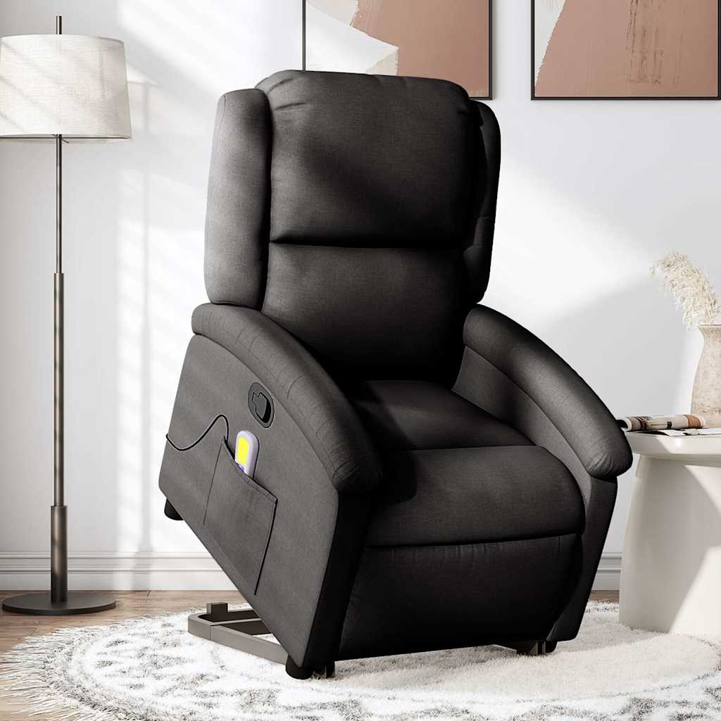 Fauteuil de massage inclinable Noir Tissu - XIOS
