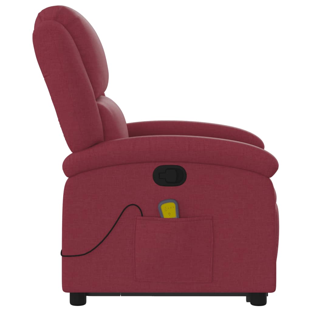 Fauteuil inclinable de massage Rouge bordeaux Tissu - XIOS