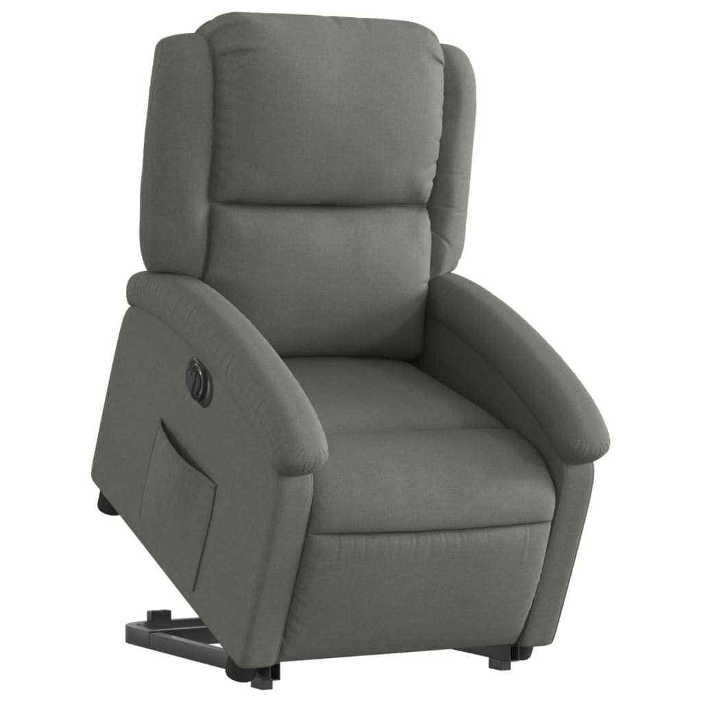 Fauteuil inclinable électrique gris foncé tissu