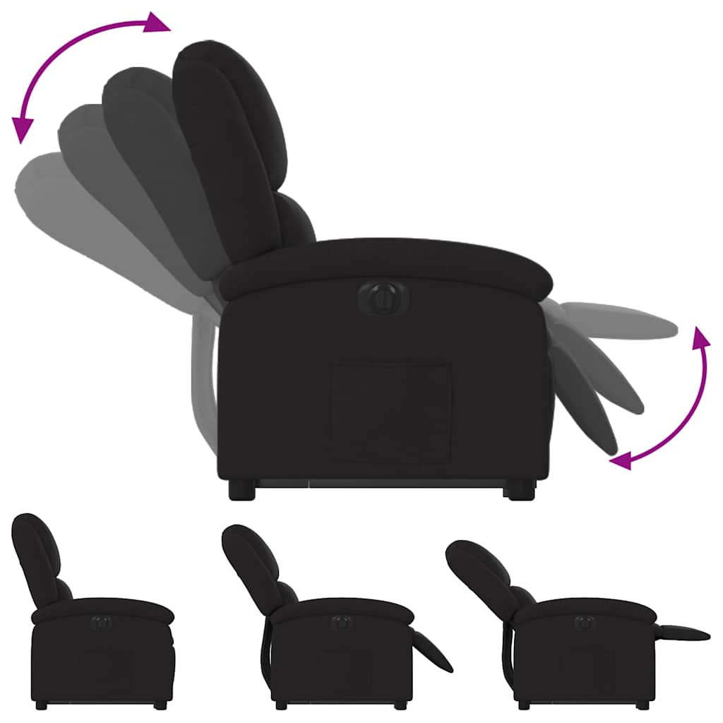 Fauteuil inclinable électrique noir tissu - XIOS