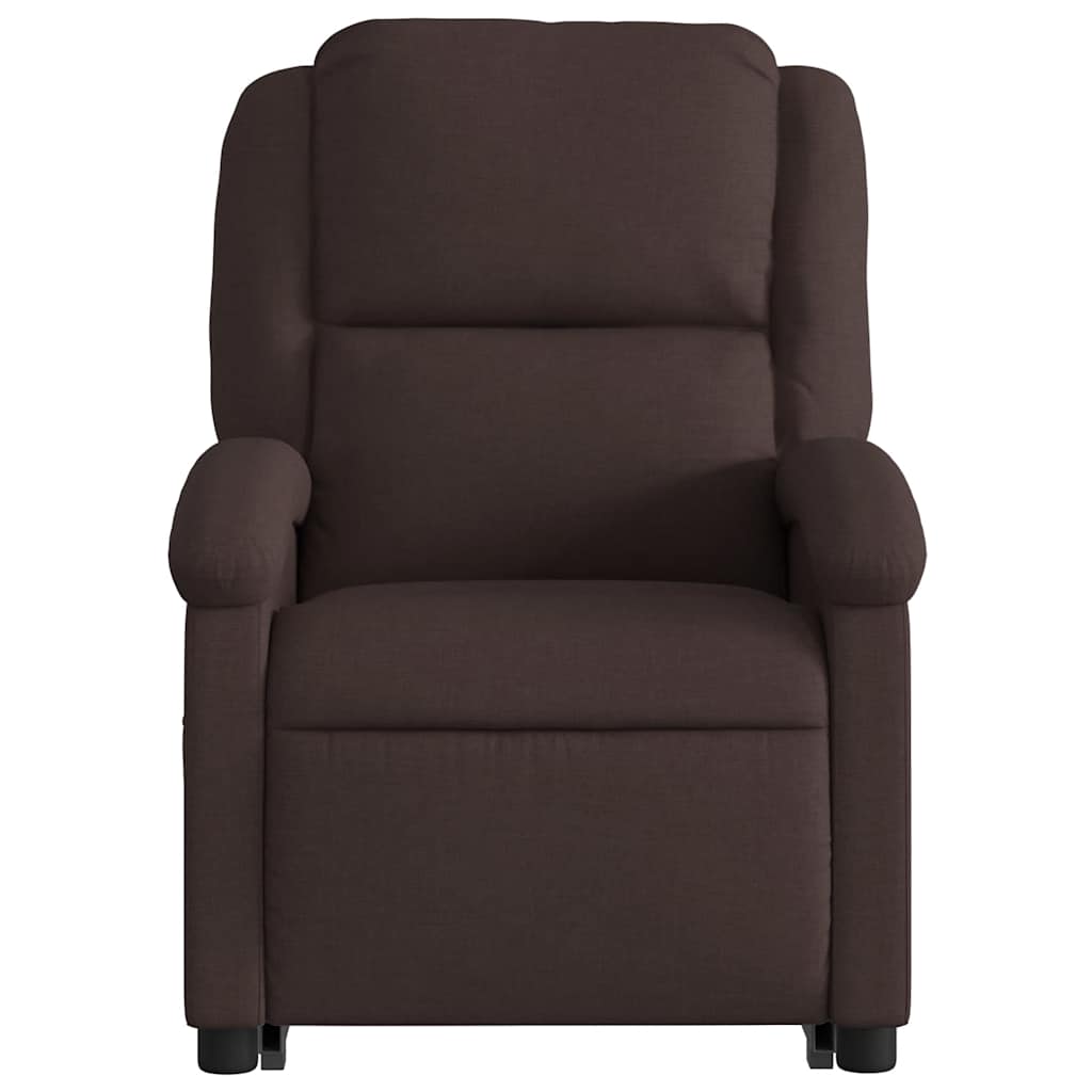 Fauteuil inclinable électrique marron foncé tissu - XIOS