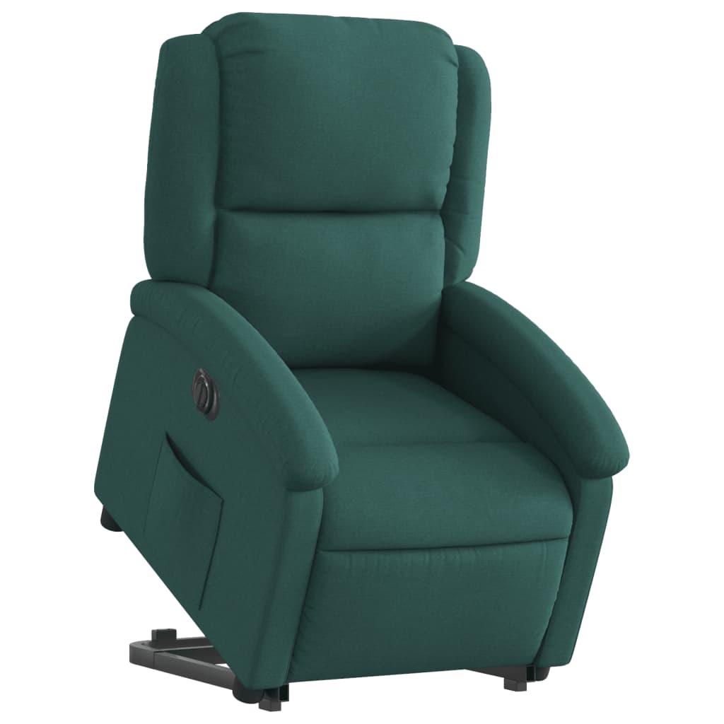 Fauteuil inclinable électrique vert foncé tissu - XIOS