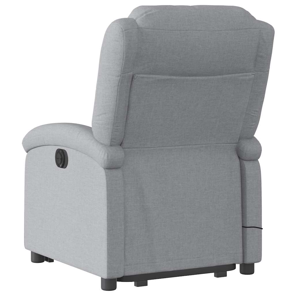 Fauteuil inclinable de massage électrique Gris clair Tissu - XIOS