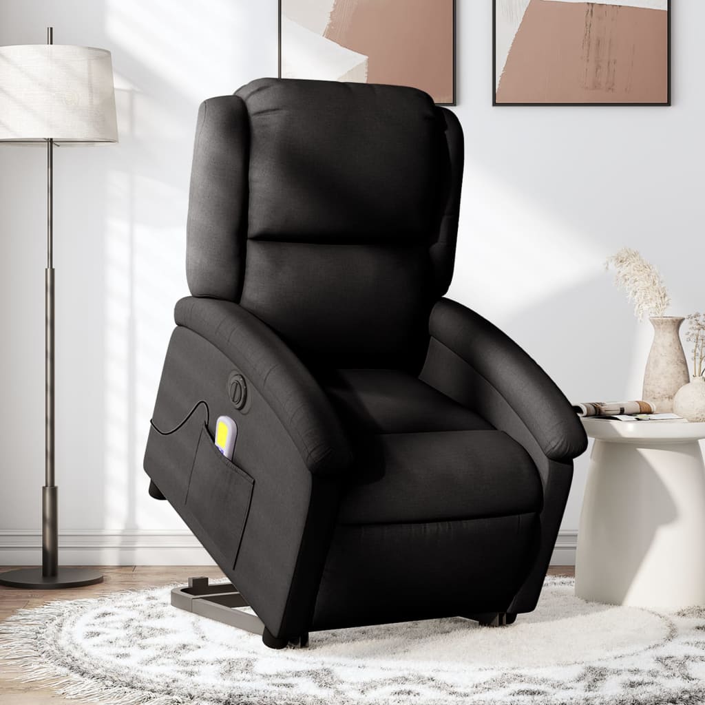 Fauteuil inclinable de massage électrique Noir Tissu - XIOS
