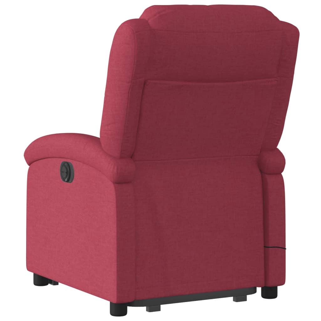 Fauteuil inclinable de massage électrique Rouge bordeaux Tissu - XIOS