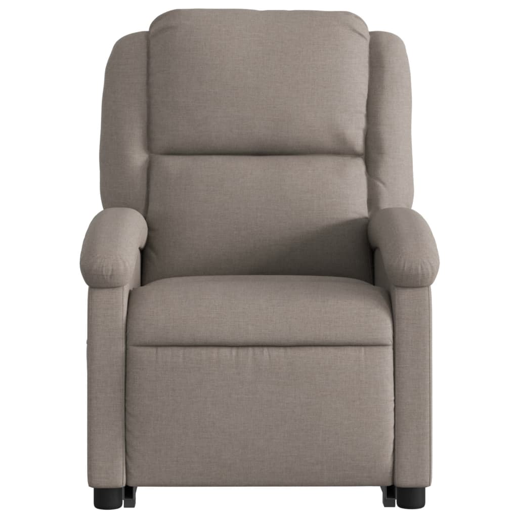 Fauteuil inclinable de massage électrique Taupe Tissu