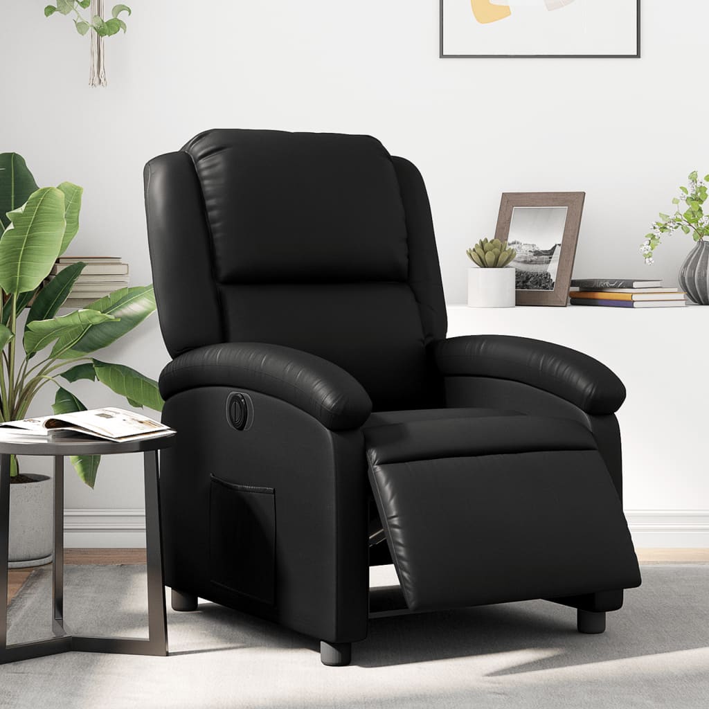 Fauteuil inclinable électrique Noir Similicuir - XIOS