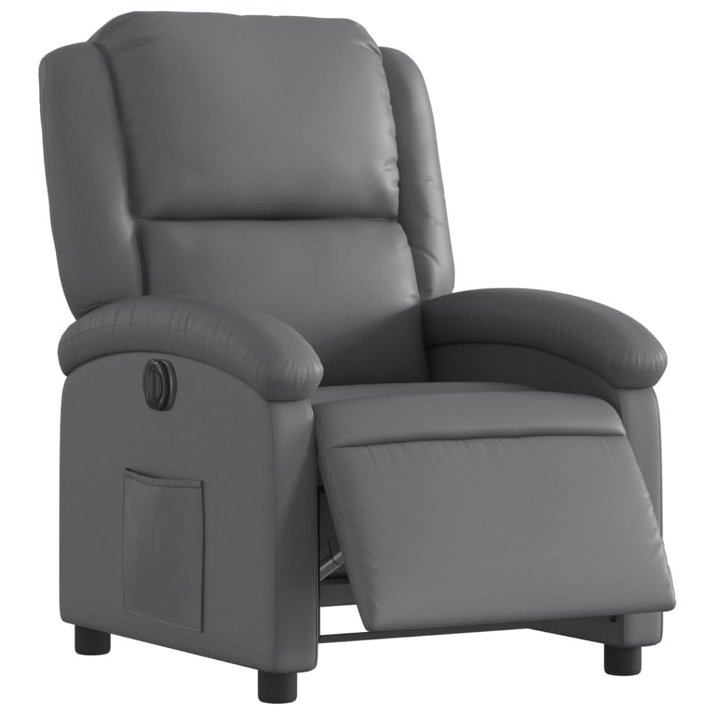 Fauteuil inclinable électrique Gris Similicuir - XIOS