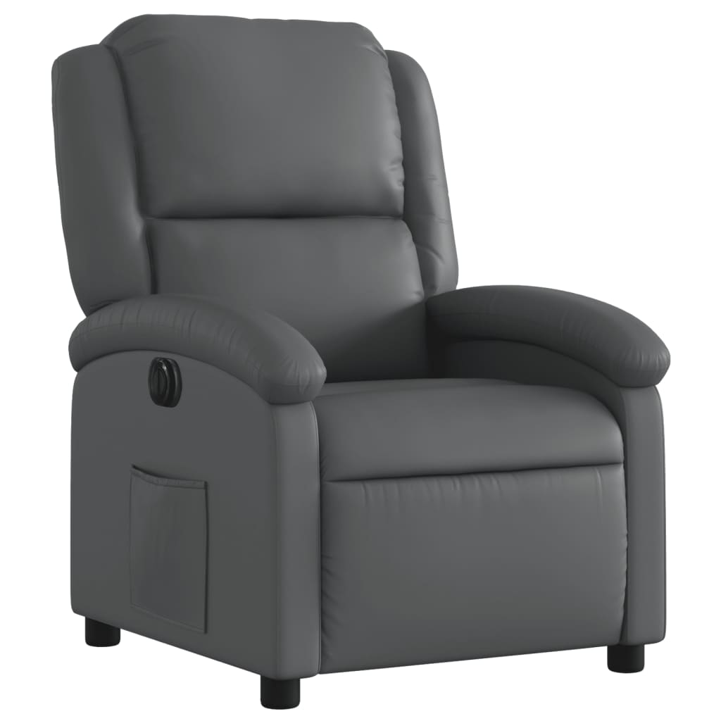 Fauteuil inclinable électrique Gris Similicuir - XIOS