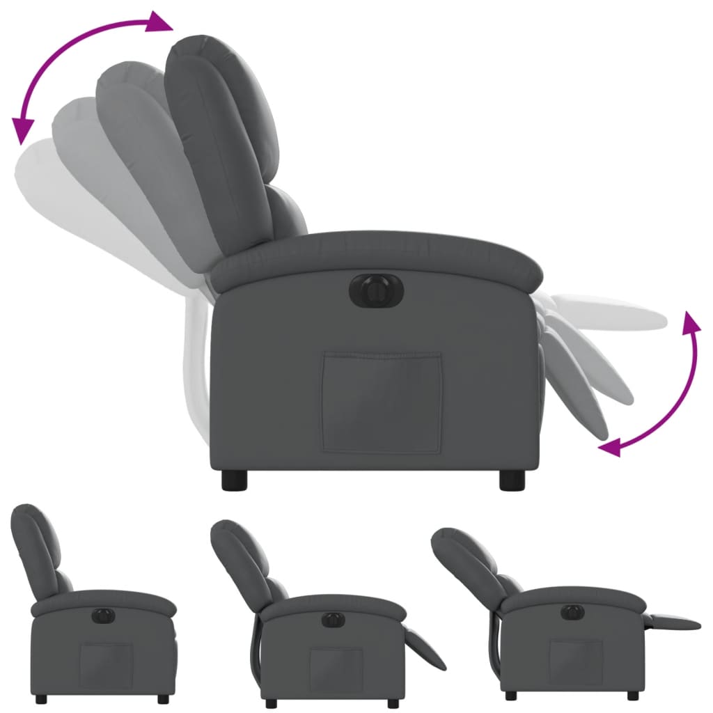 Fauteuil inclinable électrique Gris Similicuir - XIOS